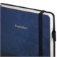 Ежедневник недатированный А5 138x213 мм, BRAUBERG "Velvet", резинка, держатель, 160 л., синий, 116243 116243
