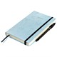 Ежедневник недатированный А5 138x213 мм, BRAUBERG "Velvet", резинка, держатель, 160 л., серо-голубой, 116245 116245