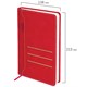 Ежедневник недатированный А5 138х213 мм, BRAUBERG "Slot", под кожу, держатель для ручки, 160 листов, красный, 116606 116606