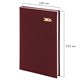 Ежедневник датированный 2026 145х215 мм, А5, STAFF, обложка бумвинил, бордовый, 117306 117306