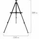 Мольберт-тренога металл переносной телескопический 110х164х91 см, чехол, BRAUBERG ART BASIC, 192576 192576