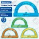 Транспортир 12 см, 180 градусов, BRAUBERG, прозрачный, неоновый, ассорти, 210849 210849