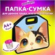 Папка-сумка ЮНЛАНДИЯ, 1 отделение, фетровые ручки, 34х30х11 см, "Cute catcher", 273379 273379