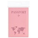 Обложка для паспорта "Passport map", экокожа soft-touch, розовая, STAFF, 238759 238759