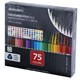 Карандаши цветные чёрное дерево BRAUBERG BLACK WOOD, 75 цветов, мягкий грифель 3 мм, 182044 182044