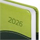 Ежедневник датированный 2026 А5 138x213 мм, BRAUBERG "Bond", под кожу, зеленый/салатовый, 117043 117043