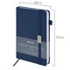 Ежедневник датированный 2026, А5, 138x213 мм, BRAUBERG "Control", под кожу, держатель для ручки, синий, 117121 117121