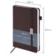 Ежедневник датированный 2026, А5, 138x213 мм, BRAUBERG "Control", под кожу, держатель для ручки, коричневый, 117122 117122