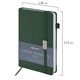 Ежедневник датированный 2026, А5, 138x213 мм, BRAUBERG "Control", под кожу, держатель для ручки, зеленый, 117123 117123
