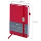 Ежедневник датированный 2026, А5, 138x213 мм, BRAUBERG "Control", под кожу, держатель для ручки, красный, 117124 117124
