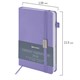 Ежедневник датированный 2026, А5, 138x213 мм, BRAUBERG "Control", под кожу, держатель для ручки, сиреневый, 117125 117125