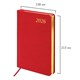 Ежедневник датированный 2026 А5 138x213 мм, BRAUBERG "Iguana", под кожу, красный, 117055 117055