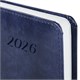 Ежедневник датированный 2026 А5 138x213 мм, BRAUBERG "Legend", под кожу, застежка, синий, 117067 117067