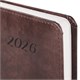 Ежедневник датированный 2026 А5 138x213 мм, BRAUBERG "Legend", под кожу, застежка, коричневый, 117071 117071