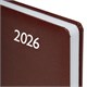 Ежедневник датированный 2026, А5, 138x213 мм, BRAUBERG "Profile", балакрон, коричневый, 117072 117072