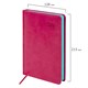 Ежедневник датированный 2026, А5, 138x213 мм, BRAUBERG "Rainbow", под кожу, розовый, 117078 117078