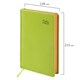 Ежедневник датированный 2026, А5, 138x213 мм, BRAUBERG "Rainbow", под кожу, зеленый, 117081 117081