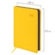 Ежедневник датированный 2026, А5, 138x213 мм, BRAUBERG "Rainbow", под кожу, желтый, 117082 117082