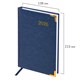 Ежедневник датированный 2026, А5, 138x213 мм, BRAUBERG "Senator", под кожу, синий, 117091 117091
