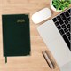 Ежедневник датированный 2026 А5 138x213мм BRAUBERG Senator, под кожу, зеленый, 117092 117092