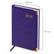 Ежедневник датированный 2026, А5, 138x213 мм, BRAUBERG "Senator", под кожу, фиолетовый, 117093 117093