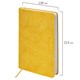 Ежедневник датированный 2026 А5 138x213 мм, BRAUBERG "Foliage", под кожу, гибкий, желтый, 117130 117130