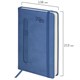 Ежедневник датированный 2026, А5, 138x213 мм, BRAUBERG "Optimal", под кожу, резинка, держатель для ручки, синий, 117464 117464