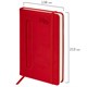 Ежедневник датированный 2026, А5, 138x213 мм, BRAUBERG "Optimal", под кожу, резинка, держатель для ручки, красный, 117466 117466