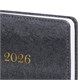 Ежедневник датированный 2026 А5 138х213 мм, BRAUBERG "Elegant", под кожу, застежка, черный, 117368 117368