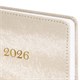 Ежедневник датированный 2026 А5 138х213 мм, BRAUBERG "Elegant", под кожу, застежка, бежевый, 117369 117369