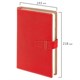Ежедневник датированный 2026, А5, 143х218 мм, BRAUBERG "Journal", под кожу, застежка, держатель для ручки, органайзер, красный, 117380 117380