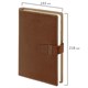 Ежедневник датированный 2026, А5, 143х218 мм, BRAUBERG "Journal", под кожу, застежка, держатель для ручки, органайзер, коричневый, 117383 117383