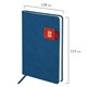 Ежедневник датированный 2026 А5 138х213 мм, BRAUBERG "Accent", под кожу, держатель, синий/красный, 117386 117386