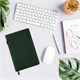 Ежедневник датированный 2026, А5, 138х213 мм, BRAUBERG "Essential", под кожу, держатель, темно-зеленый, 117394 117394