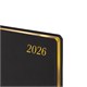 Еженедельник датированный 2026, БОЛЬШОЙ ФОРМАТ 210х297 мм, А4, BRAUBERG "Iguana", под кожу, черный, 117153 117153