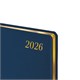 Еженедельник датированный 2026, БОЛЬШОЙ ФОРМАТ 210х297 мм, А4, BRAUBERG "Iguana", под кожу, синий, 117155 117155