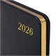 Еженедельник датированный 2026, А5, 145х215 мм, BRAUBERG "Iguana", под кожу, черный, 117171 117171