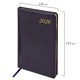 Еженедельник датированный 2026, А5, 145х215 мм, BRAUBERG "Iguana", под кожу, темно-фиолетовый, 117172 117172