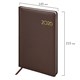 Еженедельник датированный 2026, А5, 145х215 мм, BRAUBERG "Select", балакрон, коричневый, 117183 117183