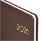 Еженедельник датированный 2026, А5, 145х215 мм, BRAUBERG "Select", балакрон, коричневый, 117183 117183