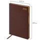 Ежедневник датированный 2026 БОЛЬШОЙ ФОРМАТ 210х297 мм, А4, BRAUBERG "Iguana", под кожу, коричневый, 117244 117244