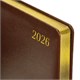 Ежедневник датированный 2026 БОЛЬШОЙ ФОРМАТ 210х297 мм, А4, BRAUBERG "Iguana", под кожу, коричневый, 117244 117244