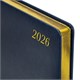 Ежедневник датированный 2026 БОЛЬШОЙ ФОРМАТ 210х297 мм, А4, BRAUBERG "Iguana", под кожу, синий, 117245 117245
