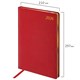 Ежедневник датированный 2026 БОЛЬШОЙ ФОРМАТ 210х297 мм, А4, BRAUBERG "Iguana", под кожу, красный, 117246 117246