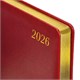 Ежедневник датированный 2026 БОЛЬШОЙ ФОРМАТ 210х297 мм, А4, BRAUBERG "Iguana", под кожу, красный, 117246 117246