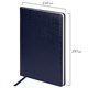 Ежедневник датированный 2026 БОЛЬШОЙ ФОРМАТ 210х297 мм, А4, BRAUBERG "Imperial", под кожу, синий, 117247 117247