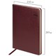 Ежедневник датированный 2026 БОЛЬШОЙ ФОРМАТ 210х297 мм, А4, BRAUBERG "Imperial", под кожу, бордо, 117248 117248