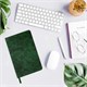 Ежедневник датированный 2026 А5 138х213 мм, BRAUBERG "Ice", под кожу, темно-зеленый, 117391 117391