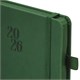 Ежедневник датированный 2026, А5, 138х213 мм, BRAUBERG "Plain", под кожу, резинка, держатель для ручки, темно-зеленый, 117507 117507