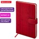 Еженедельник датированный 2026 А5 145х215 мм, BRAUBERG "Augustus", под кожу, красный, 117160 117160
